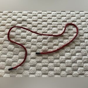 Red Sparkle Drawstring/Cord with Black Tips